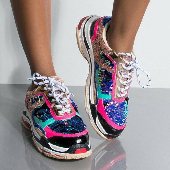 Colorful sequin shoes Clearance